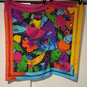 Liz Claiborne Pink, Yellow, and Blue Scarf